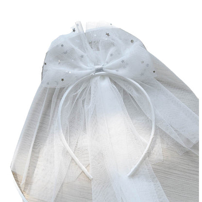 Girls Star Bow Lace Accessories Headwear
