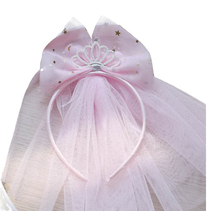 Girls Star Bow Lace Accessories Headwear