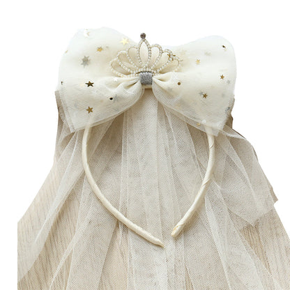 Girls Star Bow Lace Accessories Headwear
