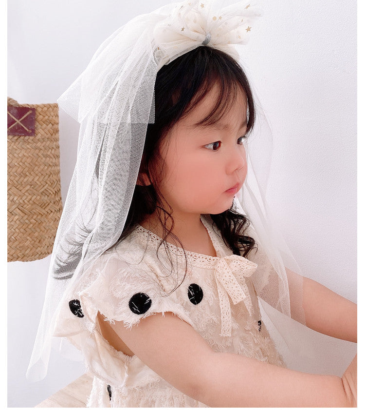 Girls Star Bow Lace Accessories Headwear