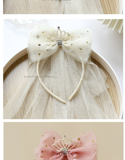 Girls Star Bow Lace Accessories Headwear