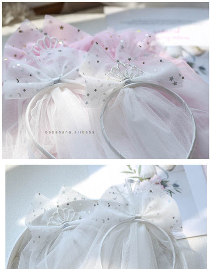 Girls Star Bow Lace Accessories Headwear