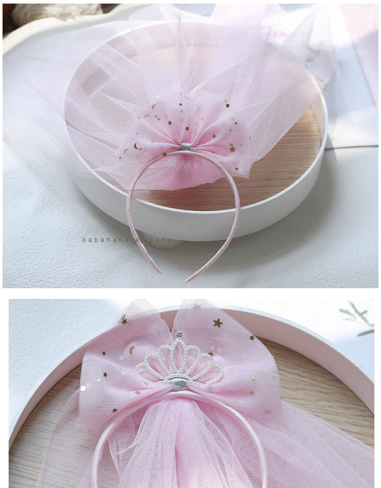 Girls Star Bow Lace Accessories Headwear