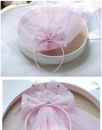 Girls Star Bow Lace Accessories Headwear