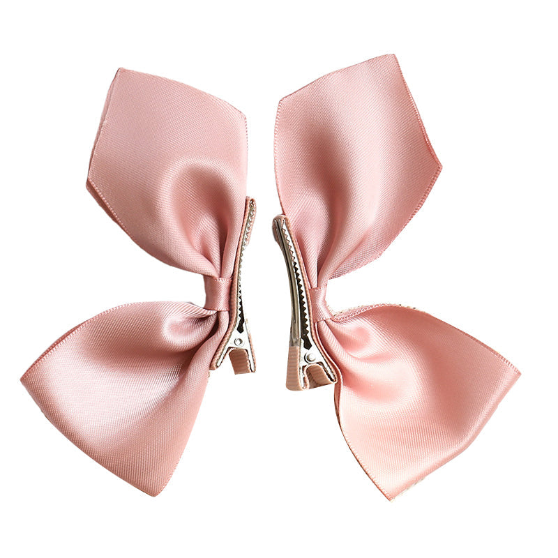 Girls Solid Color Bow Accessories Headwear