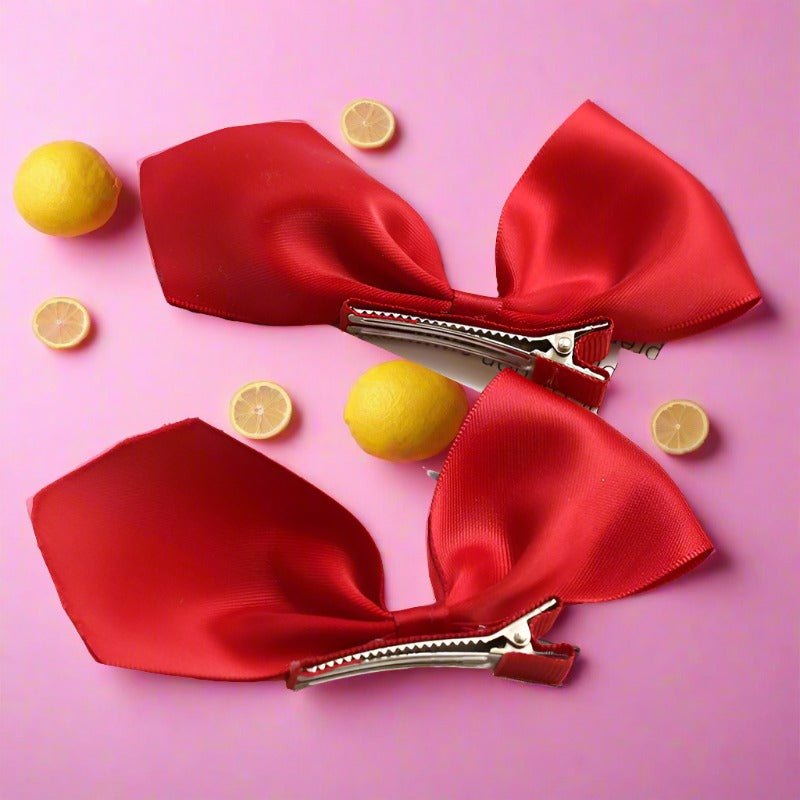 Girls Solid Color Bow Accessories Headwear