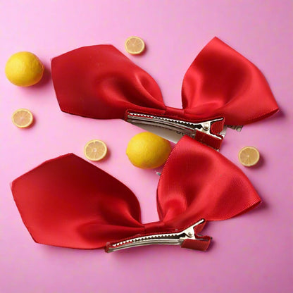 Girls Solid Color Bow Accessories Headwear