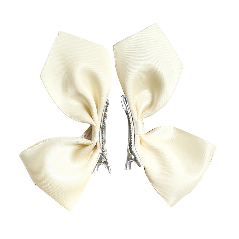 Girls Solid Color Bow Accessories Headwear