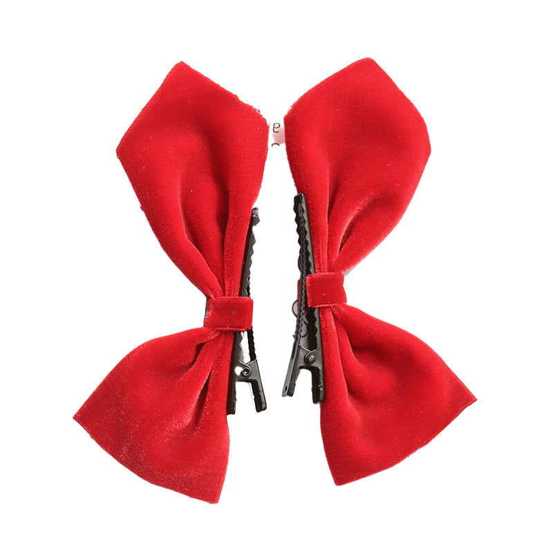 Girls Solid Color Bow Accessories Headwear