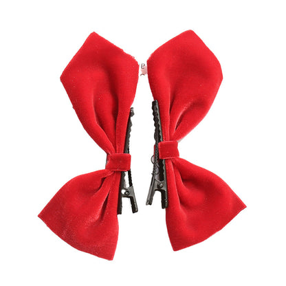 Girls Solid Color Bow Accessories Headwear