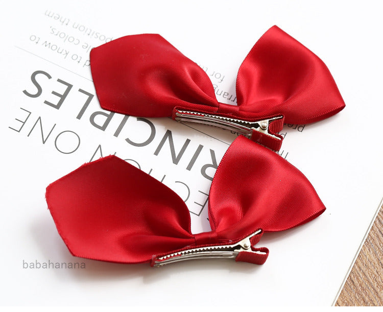 Girls Solid Color Bow Accessories Headwear