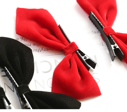 Girls Solid Color Bow Accessories Headwear