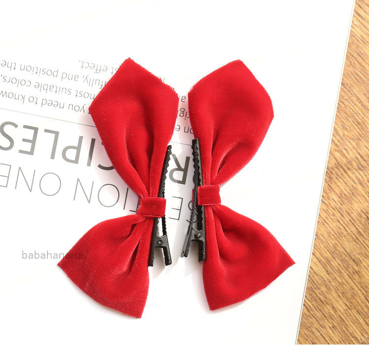 Girls Solid Color Bow Accessories Headwear