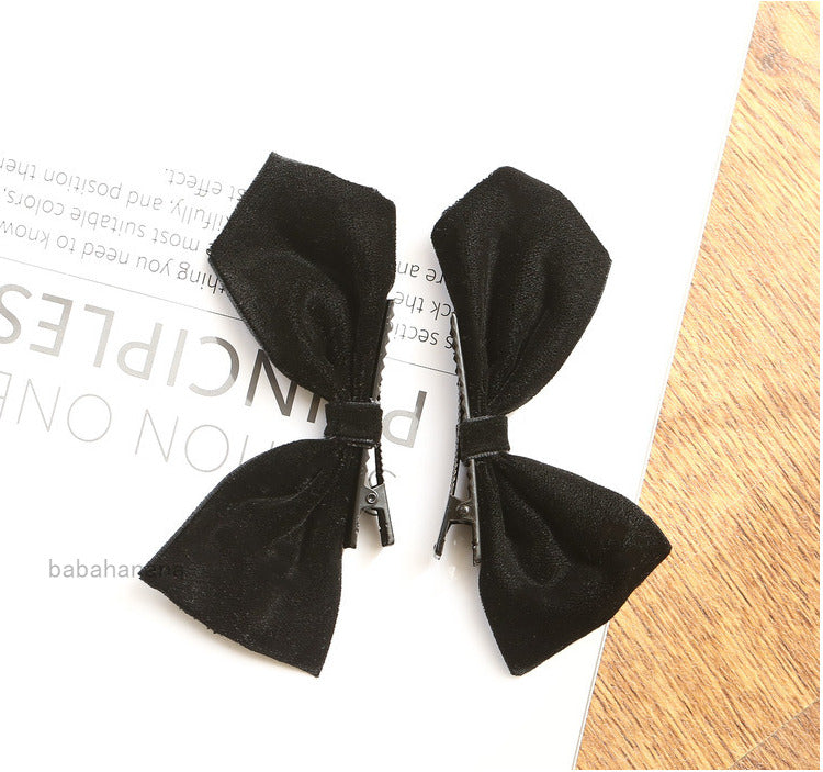 Girls Solid Color Bow Accessories Headwear
