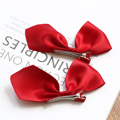 Girls Solid Color Bow Accessories Headwear