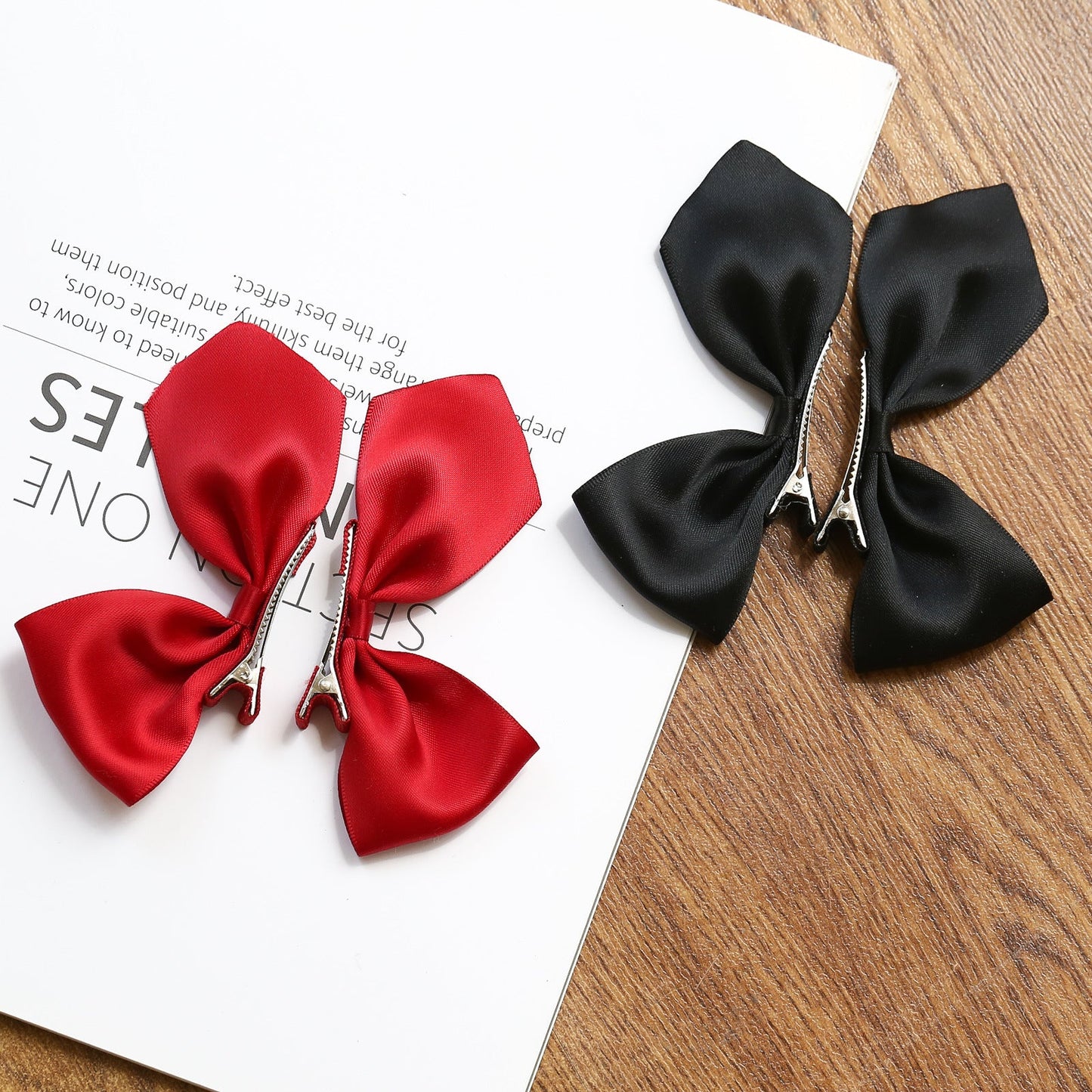 Girls Solid Color Bow Accessories Headwear