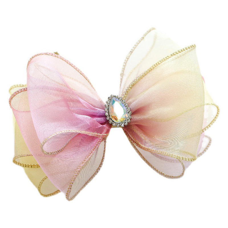 Girls Color-blocking Bow Accessories Headwear