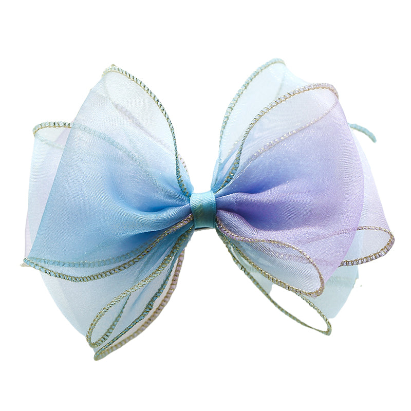 Girls Color-blocking Bow Accessories Headwear