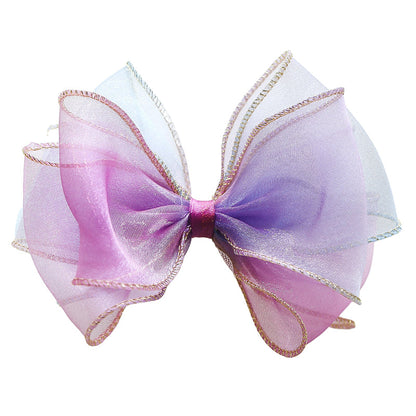 Girls Color-blocking Bow Accessories Headwear