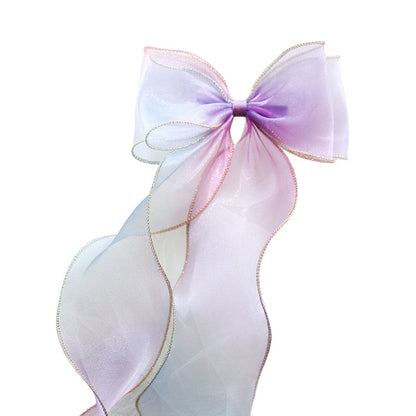 Girls Color-blocking Bow Accessories Headwear