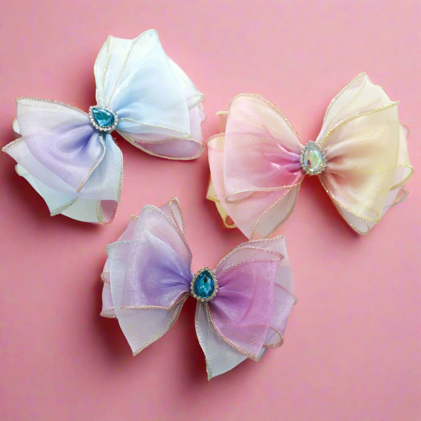 Girls Color-blocking Bow Accessories Headwear