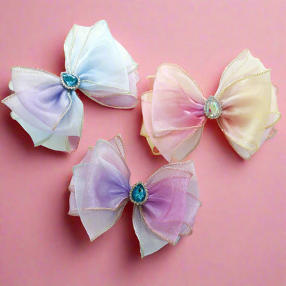Girls Color-blocking Bow Accessories Headwear