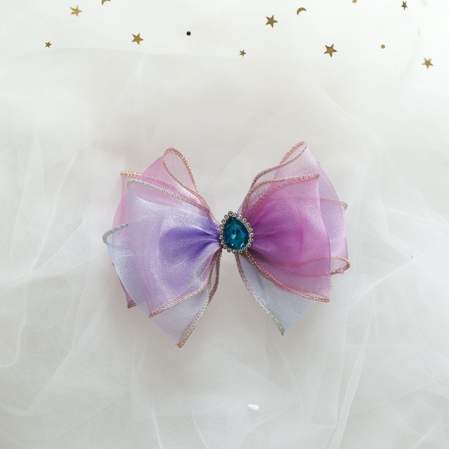 Girls Color-blocking Bow Accessories Headwear