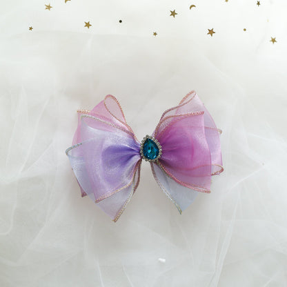 Girls Color-blocking Bow Accessories Headwear