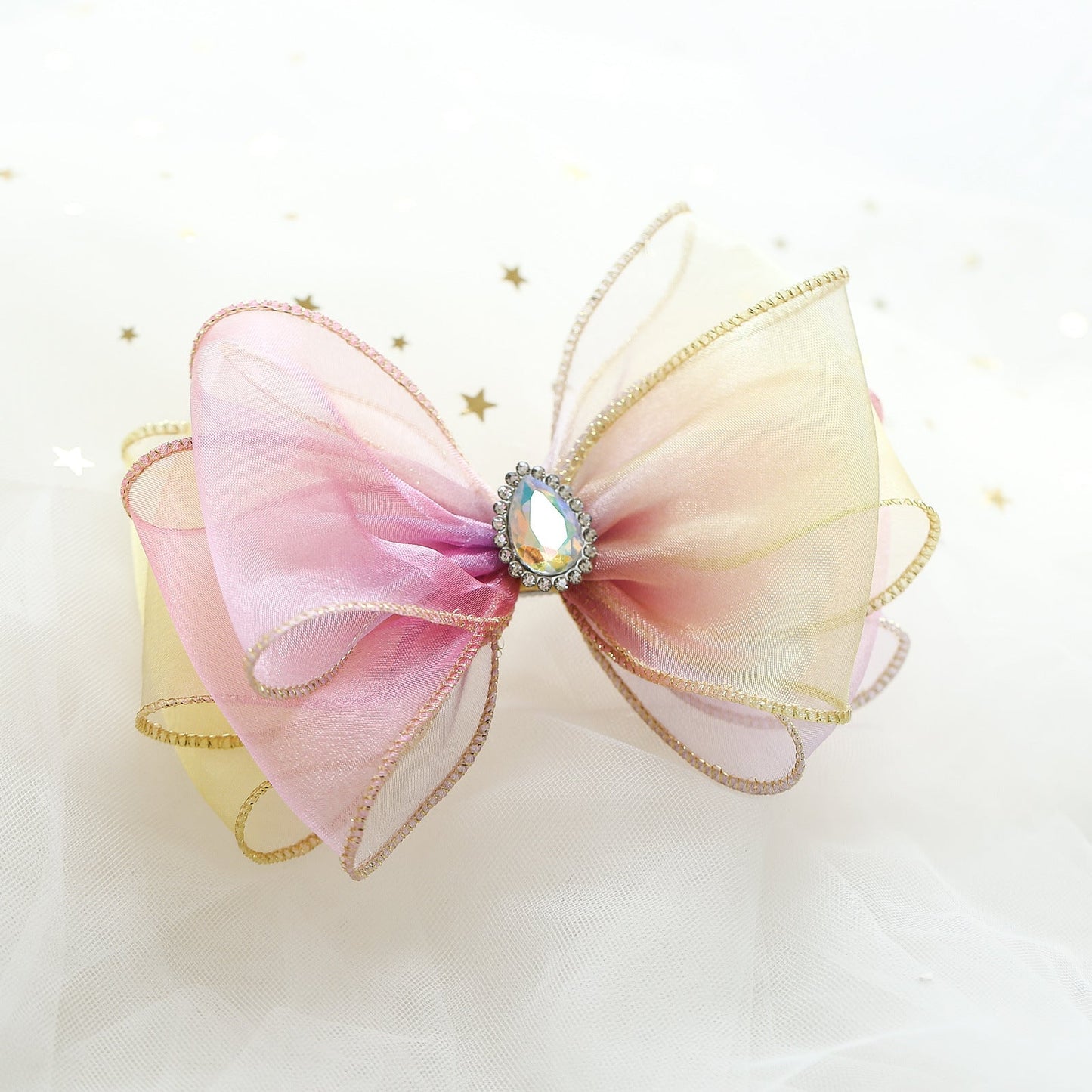 Girls Color-blocking Bow Accessories Headwear