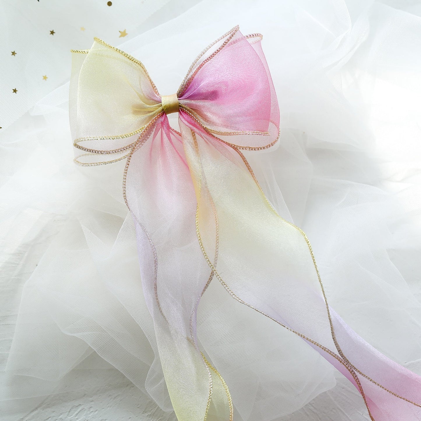Girls Color-blocking Bow Accessories Headwear