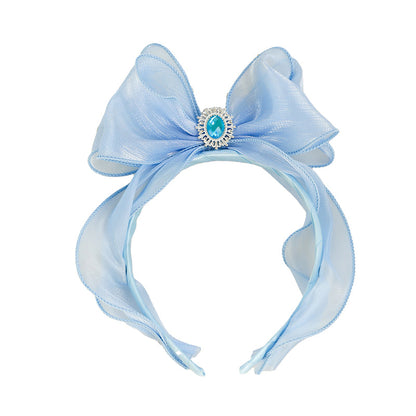 Girls Solid Color Bow Accessories Headwear