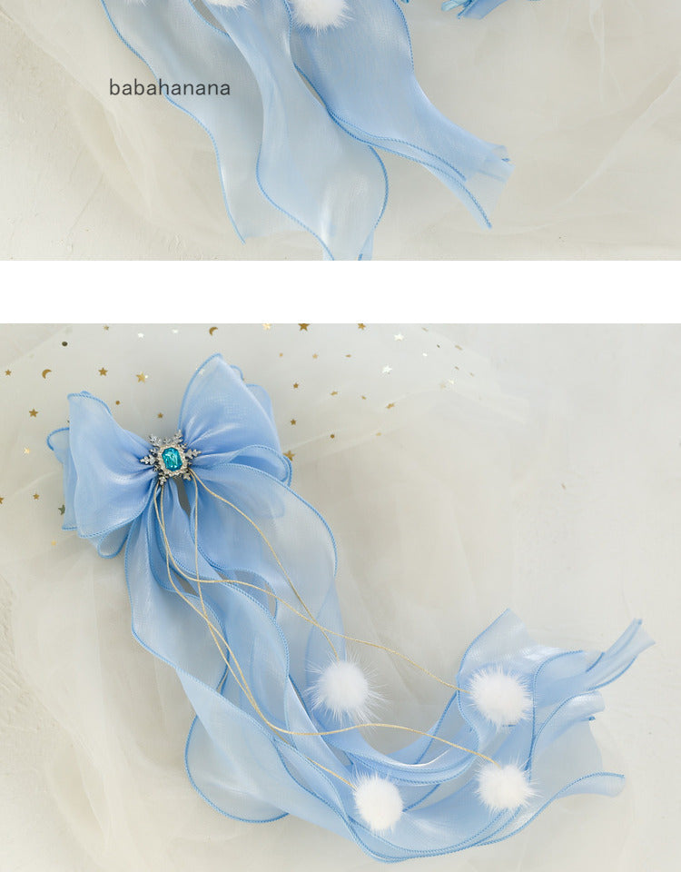 Girls Solid Color Bow Accessories Headwear