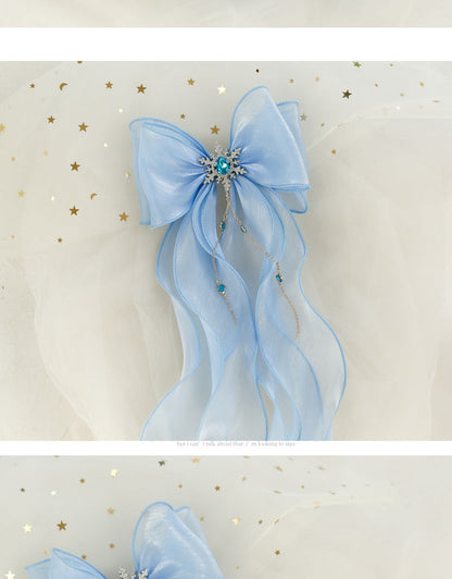 Girls Solid Color Bow Accessories Headwear