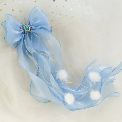 Girls Solid Color Bow Accessories Headwear