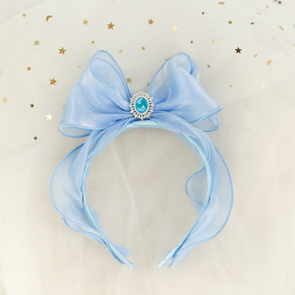 Girls Solid Color Bow Accessories Headwear