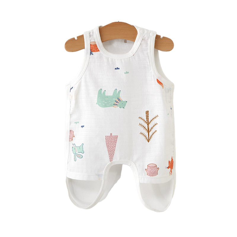 Baby Unisex Fruit Animals Cartoon Print Baby Bibs