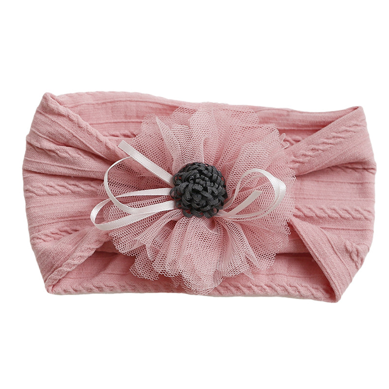 Girls Solid Color Flower Accessories Headwear