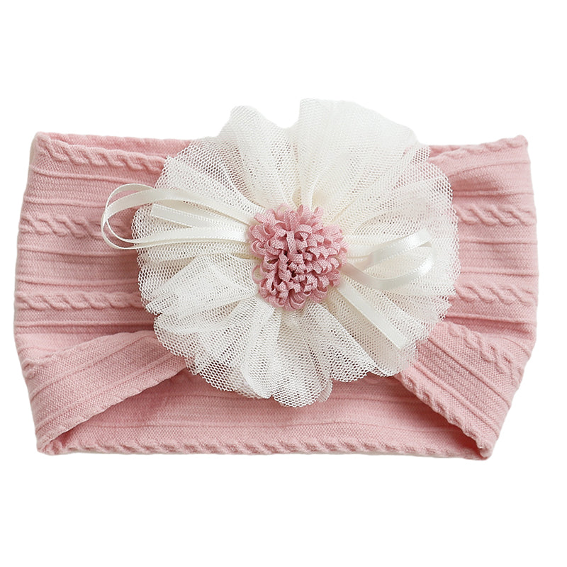 Girls Solid Color Flower Accessories Headwear