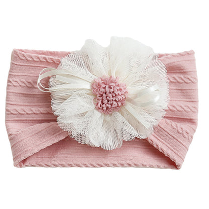Girls Solid Color Flower Accessories Headwear