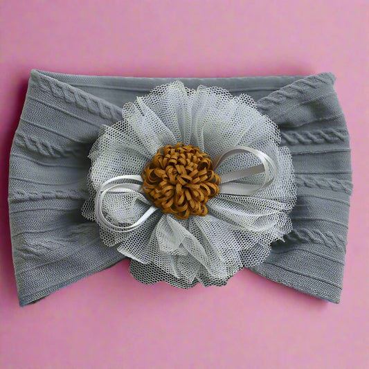 Girls Solid Color Flower Accessories Headwear