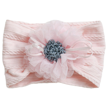 Girls Solid Color Flower Accessories Headwear