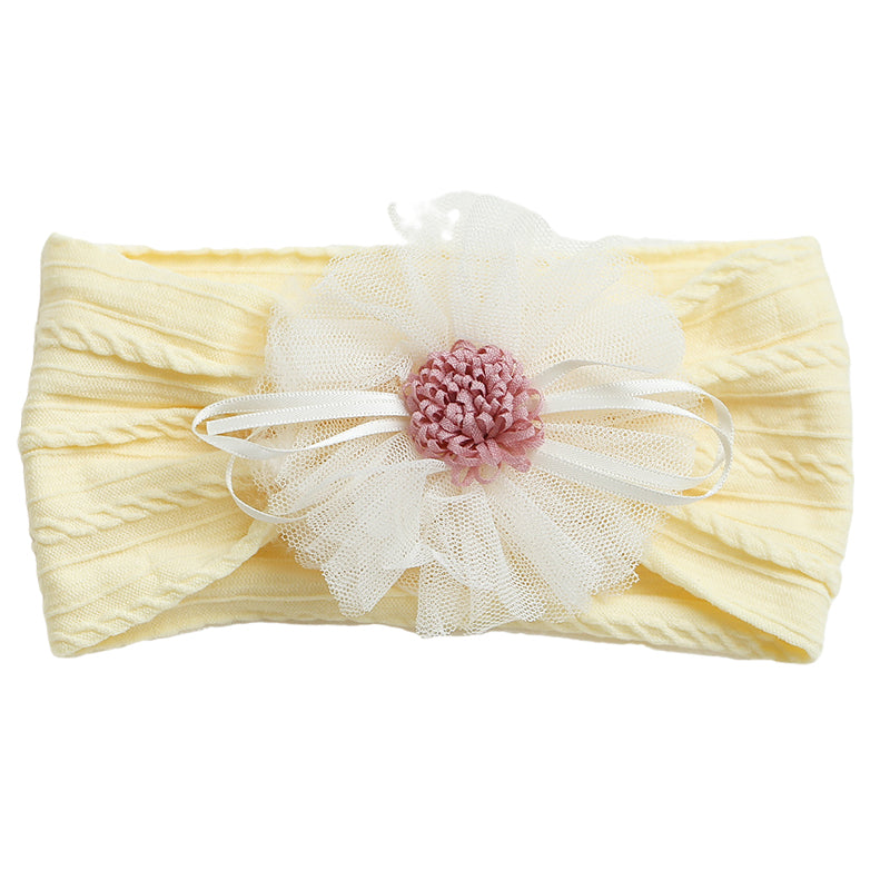 Girls Solid Color Flower Accessories Headwear