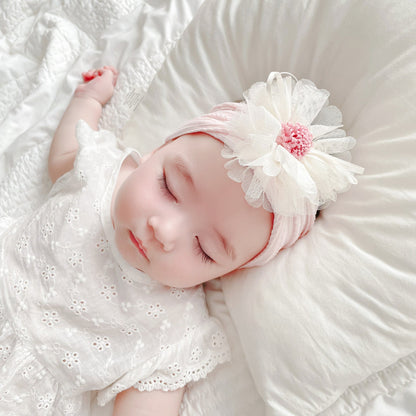 Girls Solid Color Flower Accessories Headwear