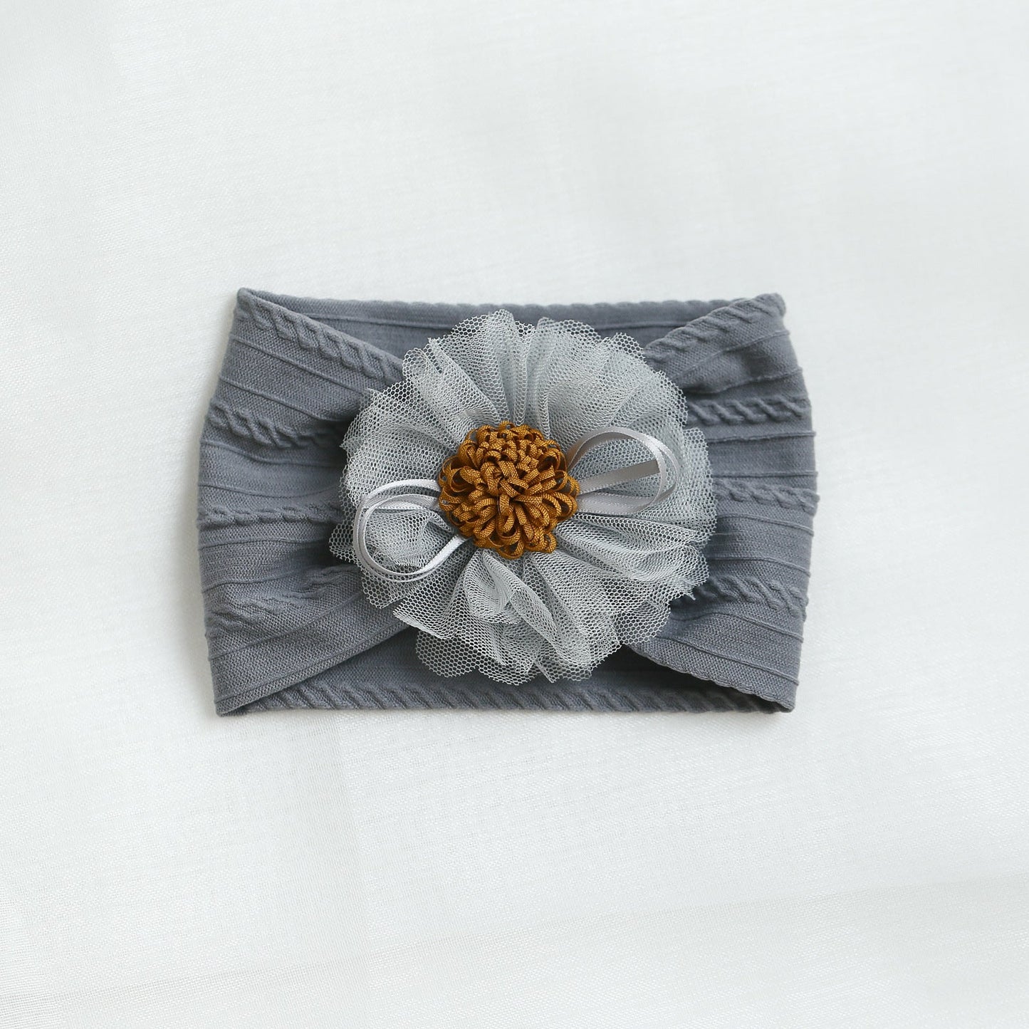 Girls Solid Color Flower Accessories Headwear