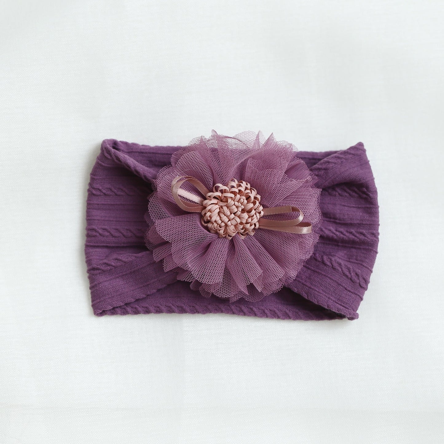 Girls Solid Color Flower Accessories Headwear