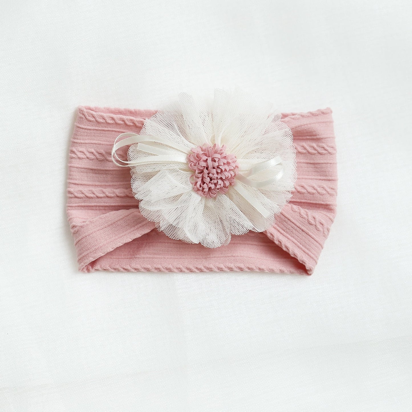 Girls Solid Color Flower Accessories Headwear