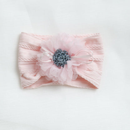 Girls Solid Color Flower Accessories Headwear