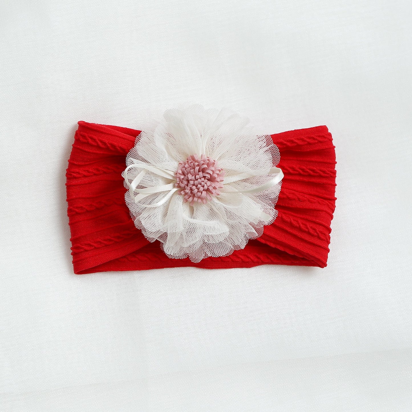 Girls Solid Color Flower Accessories Headwear