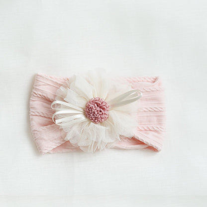 Girls Solid Color Flower Accessories Headwear