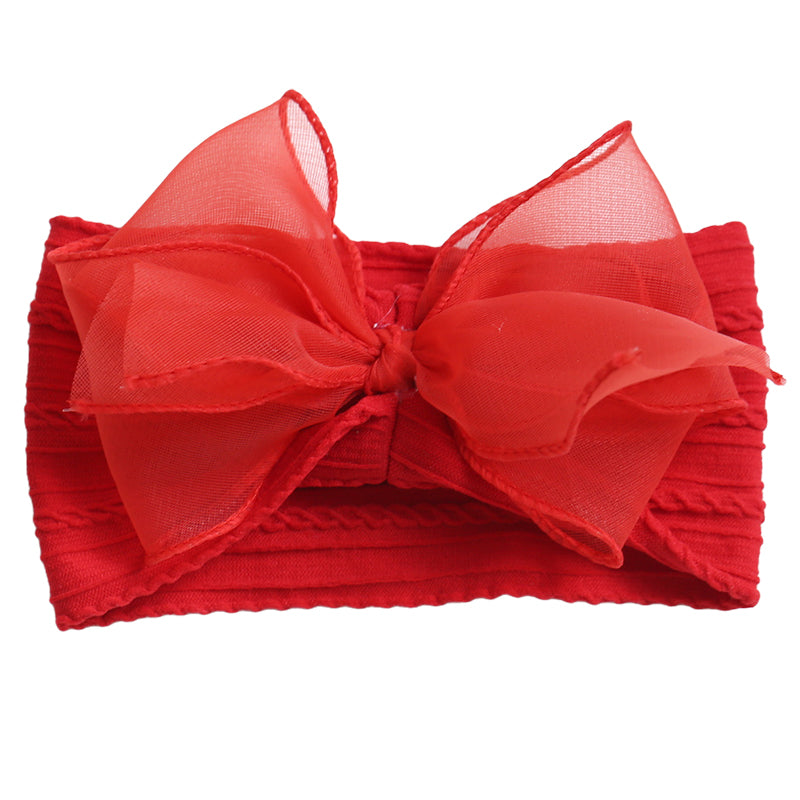 Girls Solid Color Polka dots Bow Accessories Headwear